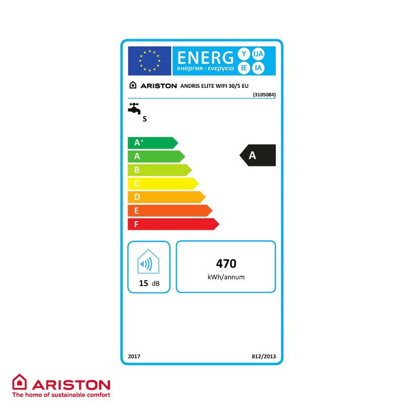 ARISTON ANDRIS ELITE WIFI 30/5 elektryczny ogrzewacz wody nadumywalkowy kod 3105084 