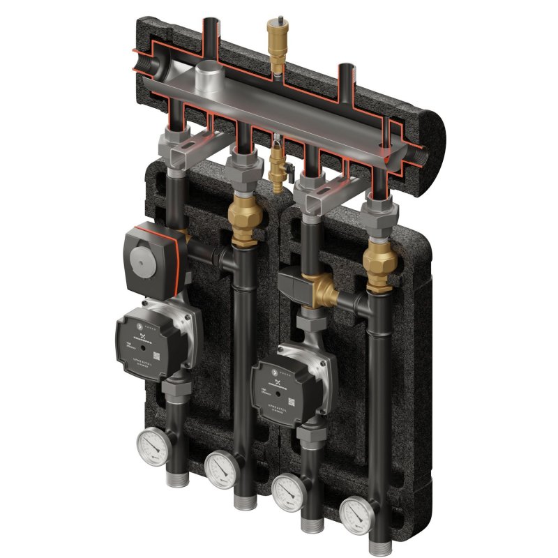 Elterm Kompania 2D+ 584 (SKE 2DC+ 55kW, VTA372, VRG432, pompy Grundfos DN25, siłownik ARA) kod 855584