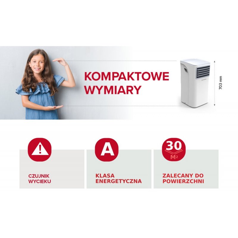 Ariston Mobis 9 przenośny klimatyzator elektryczny 2600 W kod 3381429 