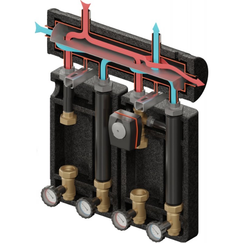 Elterm Brygada 2D+ PRO 410 Zestaw hydrauliczny (KRE 2D+, UNI, VRG432, siłownik ARA) kod 860410