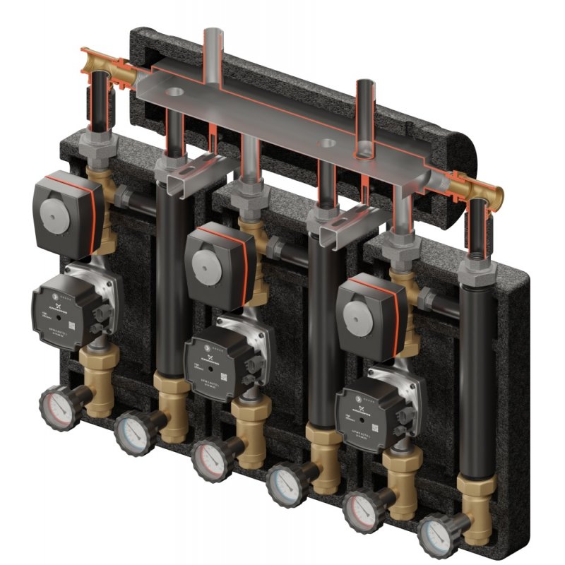 Elterm Brygada PRO 3D+ 8444 Zestaw hydrauliczny (KRE 3D, 3 x VRG432, pompy DN25 LFP, siłownik ARA) kod 868444