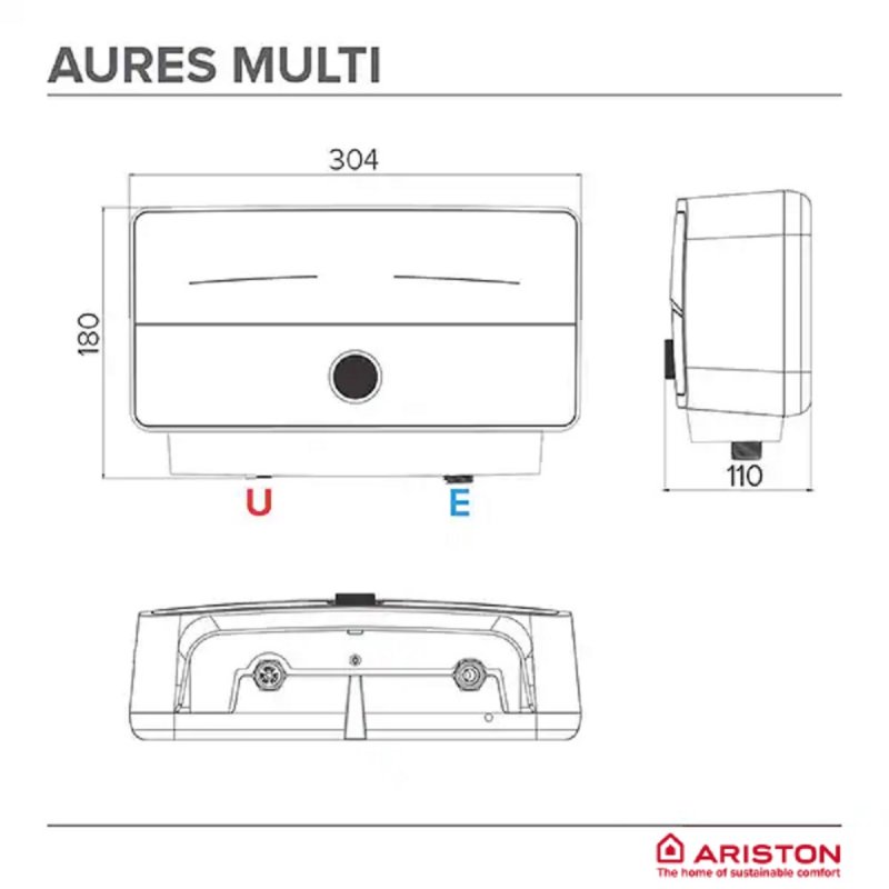 Ariston AURES SLIM MULTI SM 7 EU Przepływowy ogrzewacz wody elektryczny kod 3195218 