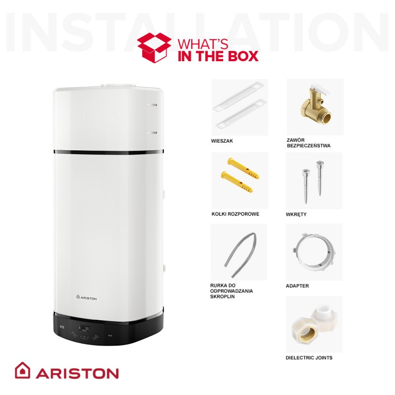Ariston NUOS PLUS S2 WI-FI 80 WH podgrzewacz wody z pompą ciepła kod 3629145 