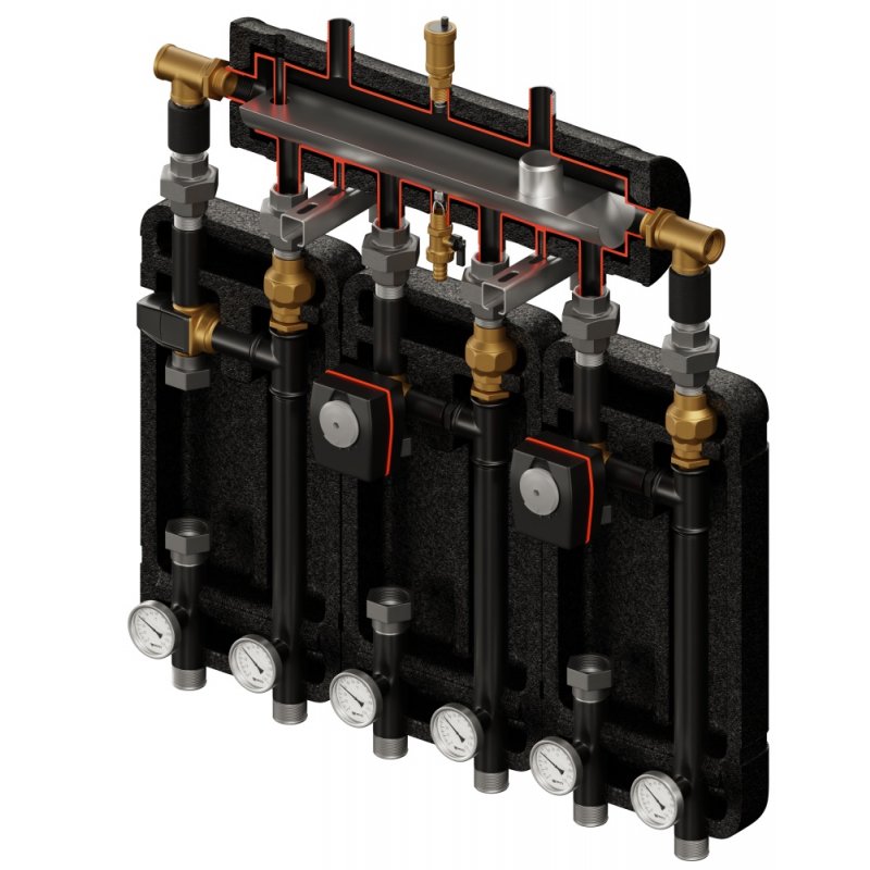 Elterm Kompania 3D+ 7544 Zestaw hydrauliczny (SKE 2DC+ 55kW, VTA372, 2xVRG432, siłownik ARA) kod 857544