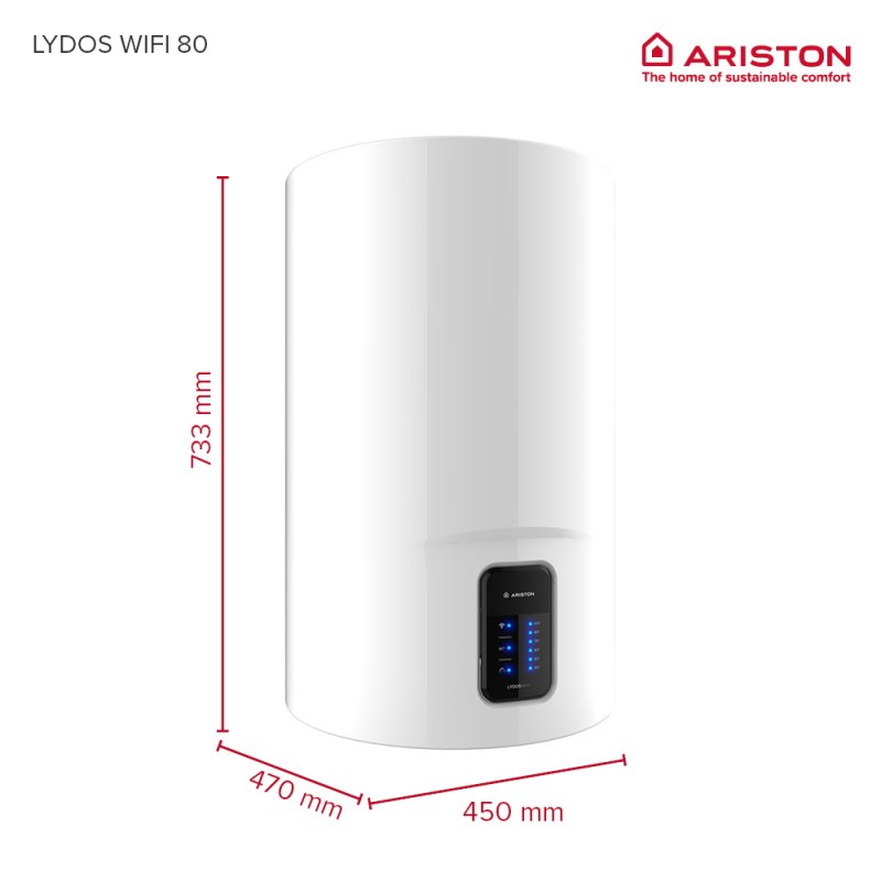 Ariston LYDOS WIFI 80V Elektryczny pojemnościowy podgrzewacz wody kod 3201375 