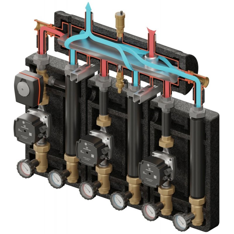 Elterm Kompania PRO 3D+ 9004 (SKE 2DC+ 55kW, 2xUNI, VRG432, pompy DN25 Grundfos, siłownik ARA) kod 879004