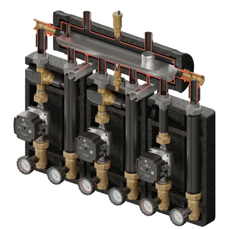 Elterm Kompania PRO 3D+ 9033 (SKE 2DC+ 55kW, UNI, 2xVTA322, pompy DN25 Grundfos) kod 879033