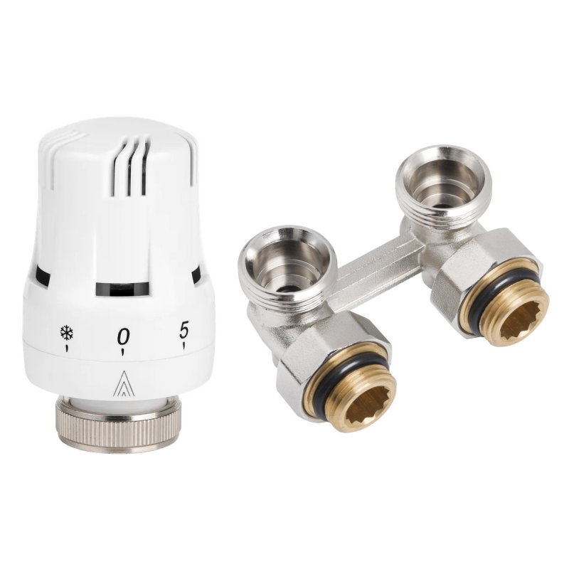 Invena Komplet termostatyczny kątowy do grzejników dolnozasilanych Kod CZ-86-K15-Z+CD-72-015-X