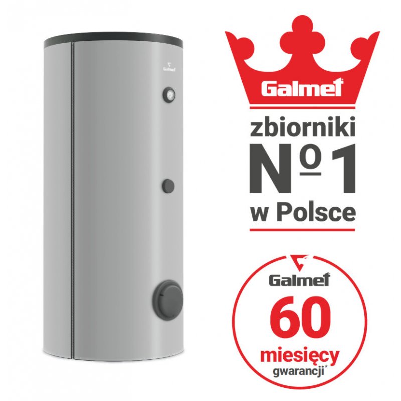 Galmet Big Tower 1000l SGW(S) Wymiennik z wężownicą spiralną, stojący, Neodul kod 36-104600N