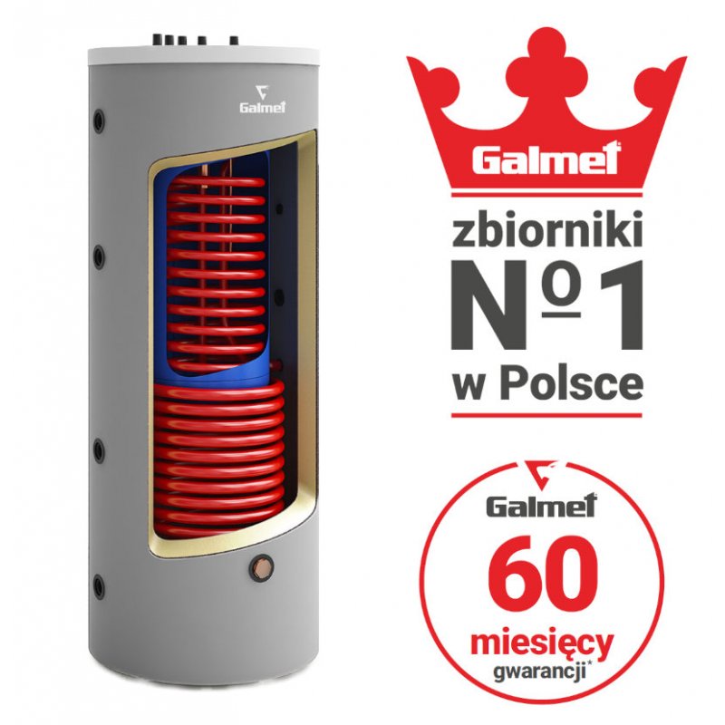 Galmet KUMULO SG(K) 380/120l Zbiornik kombinowany akumulacji ciepła z 2 wężownicami kod 72-404000