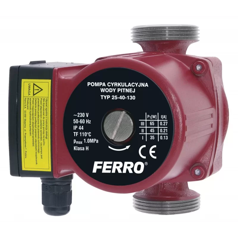 Ferro 25-40 130 Weberman Pompa cyrkulacyjna dla wody pitnej kod 0203W 