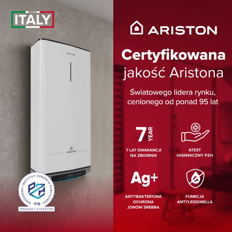 Ariston VELIS DUNE WIFI 50 EU Podgrzewacz elektryczny pojemnościowy 45l kod 4018000 