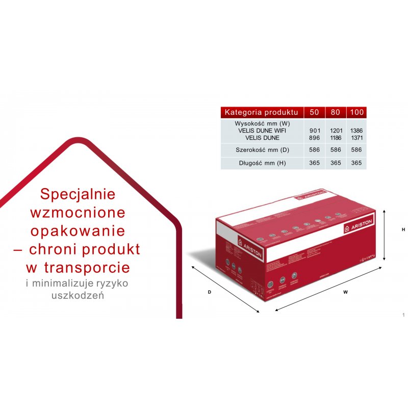 Ariston VELIS DUNE WIFI 80 EU Podgrzewacz elektryczny pojemnościowy 65l kod 4018001 