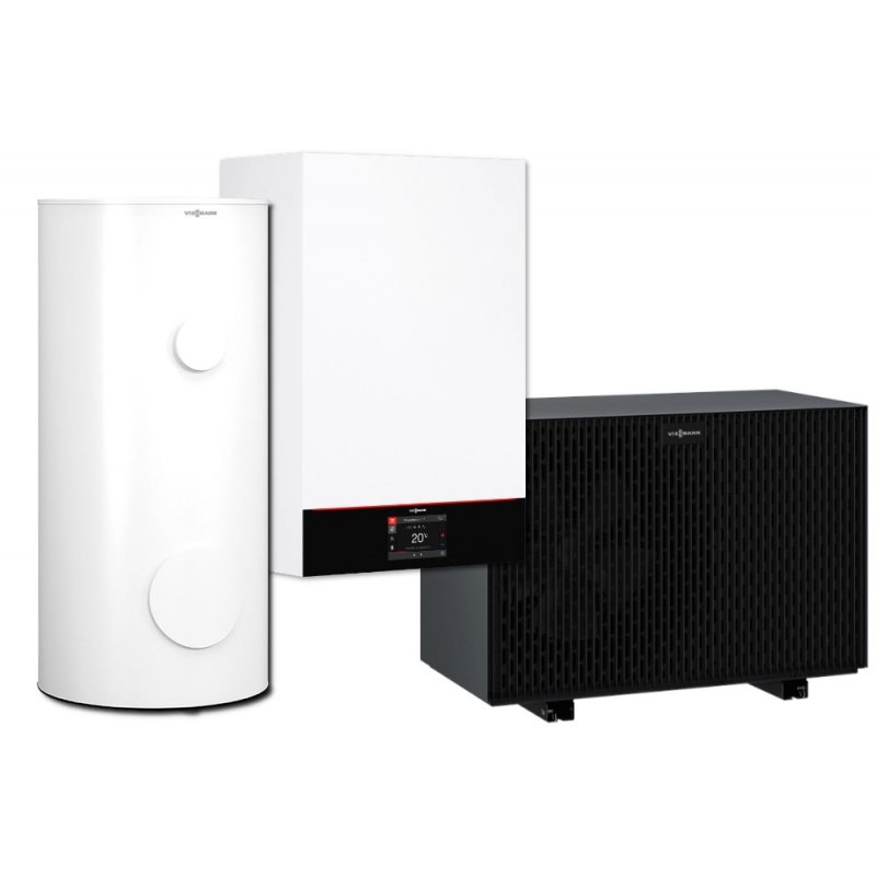 Viessmann Zestaw Vitocal 250-A Hybrid A08 230V Pompa ciepła o mocy 8 kW do współpracy z kotłem grzewczym + wymiennik 250 litrów kod Z033546