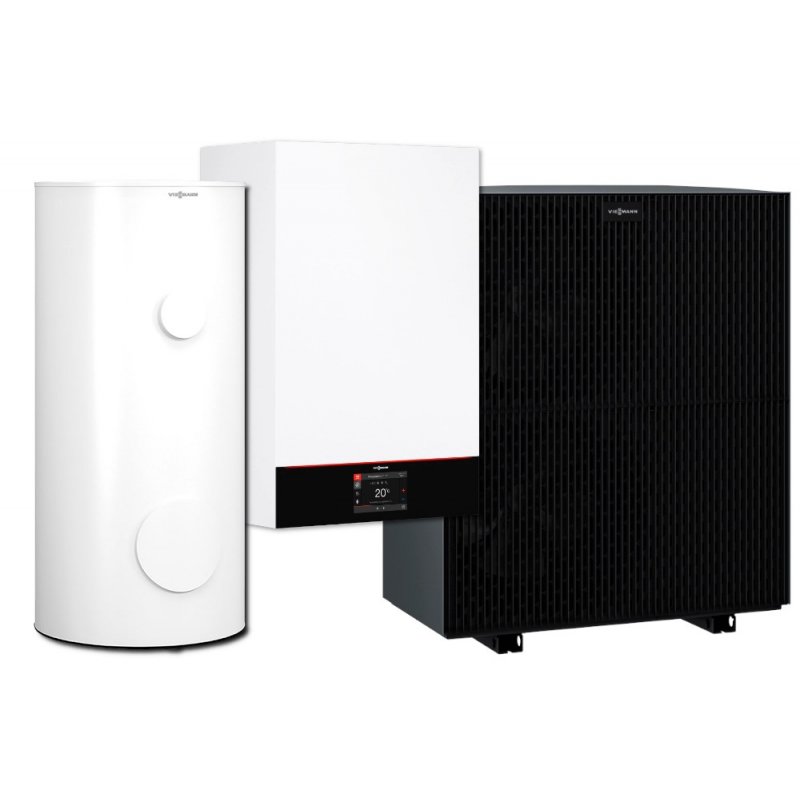 Viessmann Zestaw Vitocal 250-A Hybrid A10 400V Pompa ciepła o mocy 12 kW do współpracy z kotłem grzewczym + wymiennik 250 litrów kod Z033547