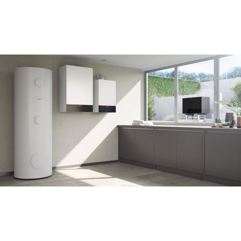 Viessmann Zestaw Vitocal 250-A Hybrid A13 400V Pompa ciepła o mocy 13 kW do współpracy z kotłem grzewczym + wymiennik 250 litrów kod Z033548 