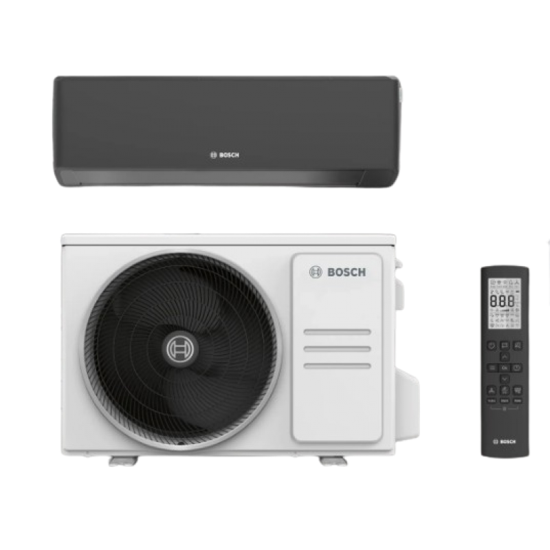 Junkers-Bosch CL7000i-Set 26 EB Zestaw klimatyzator ścienny o mocy 2,5 kW jednostka wewnętrzna czarna + jednostka zewnętrzna, Seria CLIMATE 7000i Kod 7733703056+7733702575