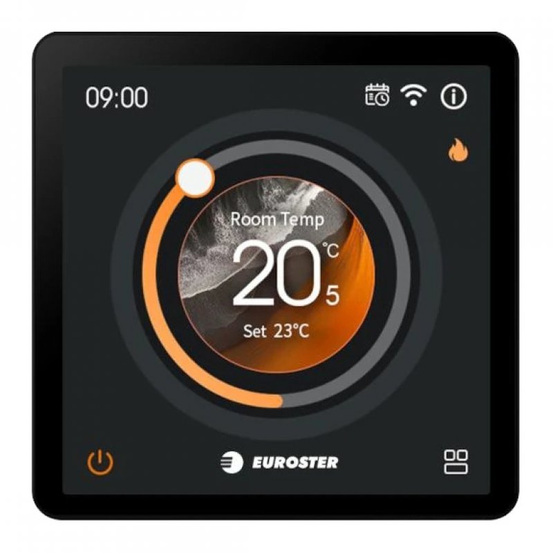 Euroster 2233 Smart kolor czarny przewodowy regulator temperatury 230V Wi-Fi Kod E2233SMARTB