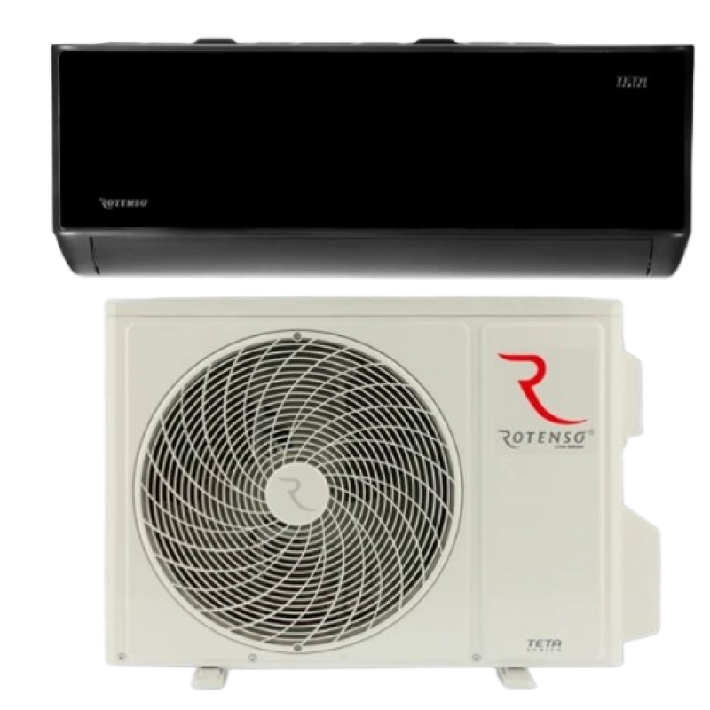 Rotenso Teta Mirror Zestaw klimatyzator o mocy 6,9kW jednostka wewnętrzna (kolor czarny) + jednostka zewnętrzna o mocy 6,9kW Kod TM70Xi+TO70Xo