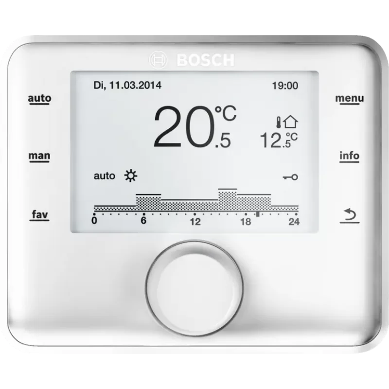 Bosch Condens GC5700iW 15kW + pozioma płyta montażowa + Bosch Stora WD120B + czujnik c.w.u. zasobnika + Bosch CR 400 + Bosch AF2 + Bosch Connect-Key K40RF kod 8734100904 