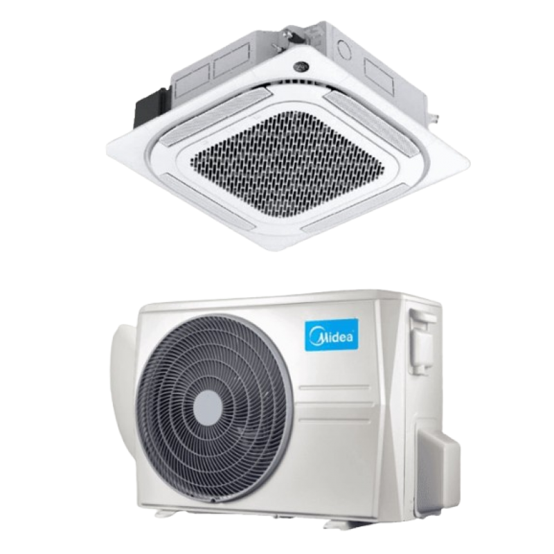 Midea Silm Breezeless Kaseta standardowa Zestaw jednostka wewnętrzna + jednostka zewnętrzna o mocy 14,1kW Kod KMCD-48N8-D3
