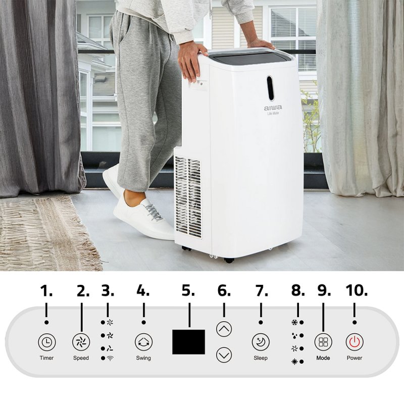 AIWA Yuki Klimatyzator przenośny 4,7kW kod PAC16Y2  