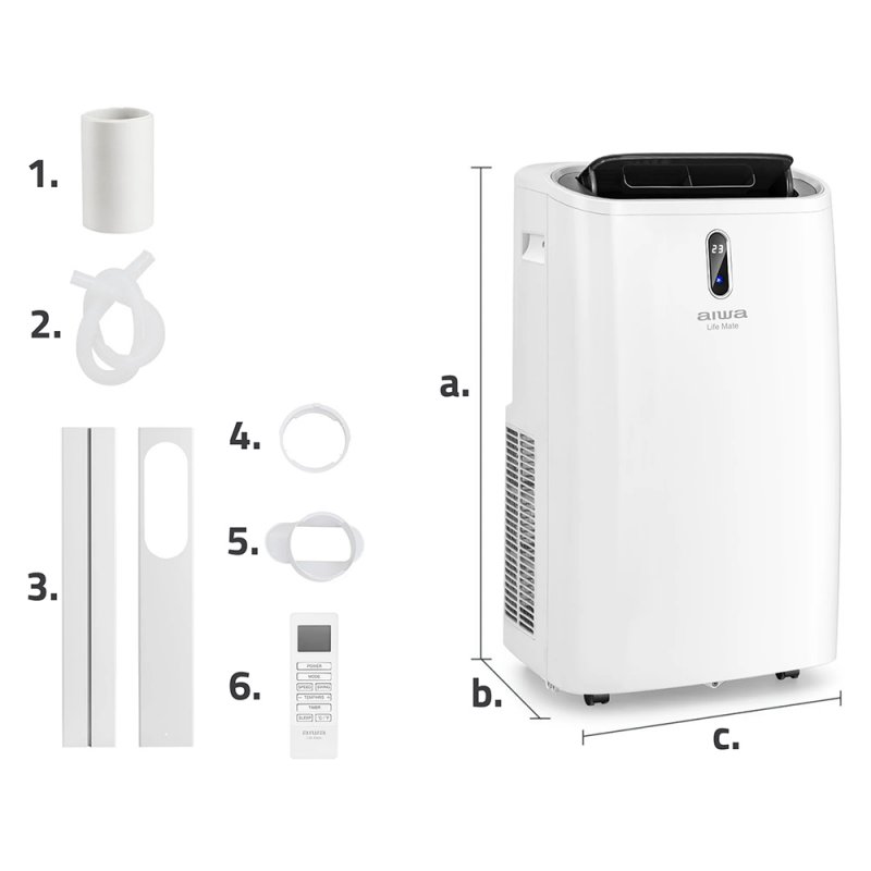 AIWA Yuki Klimatyzator przenośny 4,7kW kod PAC16Y2  