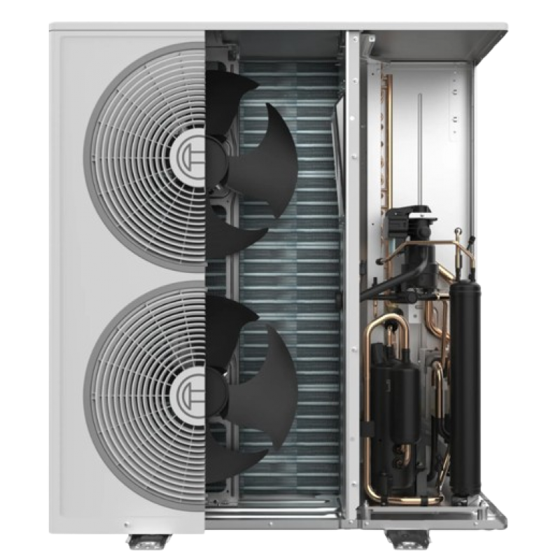 Bosch Compress 3800i AW 13 OE-T Pompa ciepła typu monoblok powietrze-woda o mocy 13 kW z stopniowaną grzałką o mocy 9kW Kod 7724002212 