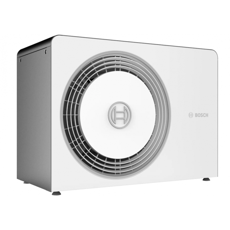 Bosch Compress CS6800iAW 10 ORE-T Pompa ciepła typu monoblok powietrze-woda o mocy 9,6 kW z grzałką i modułem wewnętrznym ( biały front z szkła akrylowego) Kod 7738602791 