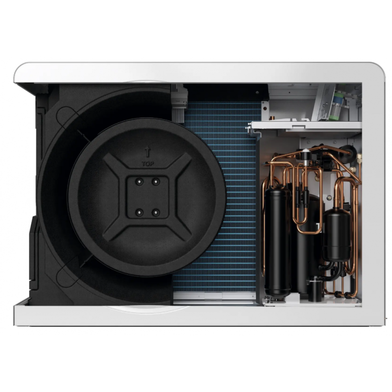 Bosch Compress CS6800iAW 5 ORE-S Pompa ciepła typu monoblok powietrze-woda o mocy 5,4kW z grzałką i modułem wewnętrznym ( biały front z szkła akrylowego) Kod 7738602327 