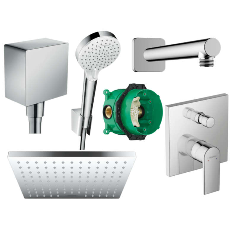 Hansgrohe Vernis Shape Pakiet chrom kod (26405000, 26281000, 26694400, 26455000, 71468000, 01800180 )