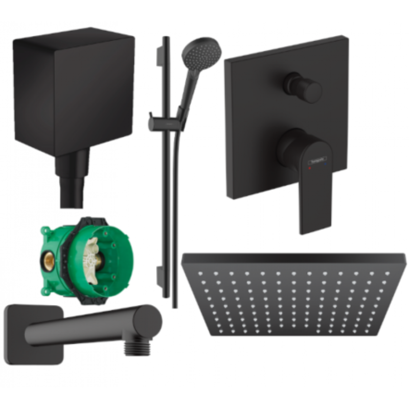 Hansgrohe Vernis Shape Pakiet czarny mat kod (26405670, 26281670, 26455670, 71468670, 26422670, 01800180 )