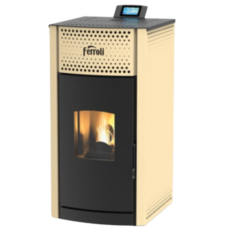 Ferroli SALERNO PELLET 12 Termokominek opalany peletem z płaszczem wodnym o mocy 3,9-12,0 kW Kod LSSMP12T