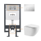 Invena Zestaw podtynkowy WC z miską WC Limnos z przyciskiem 603 chrom kod CK-93-031