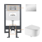 Invena Zestaw podtynkowy WC z miską WC Korfu i przyciskiem 603 chrom kod CK-95-031