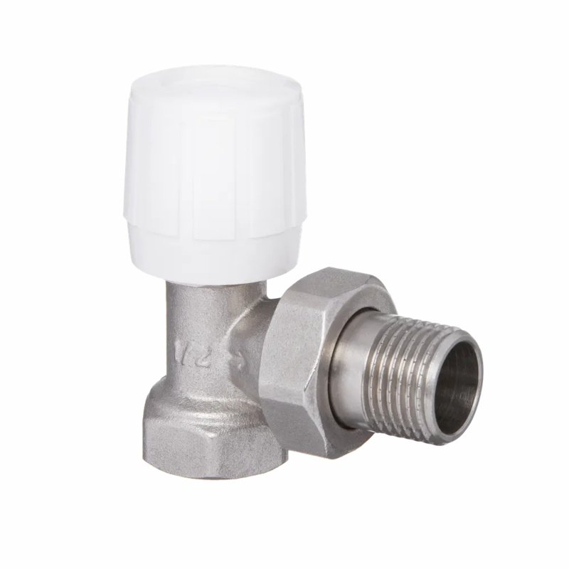 Invena Zawór grzejnikowy kątowy zasilający do rur stalowych ze śrubunkiem 1/2" Kod CZ-50-K15-C