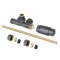Invena PROV Zestaw do dolnego podłączenia 1/2, zespolony, jednootworowy, duoplex, grafit Kod CZ-87-G15-A