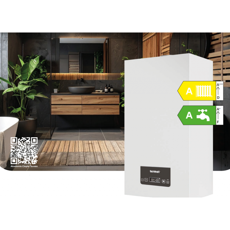 Termet APLA 20/25 Kocioł kondensacyjny dwufunkcyjny o mocy 3,9 - 21,4kW Kod WKD65F1000000/PLBT 