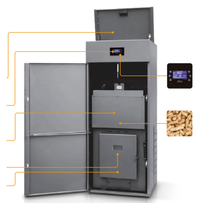 Ferroli Biopellet PRO 8 Kocioł stalowy na pelet o mocy 8 kW Kod LSBBP08T 