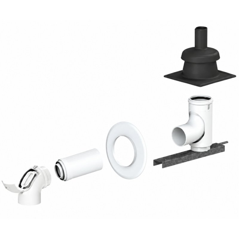 De Dietrich Zestaw Connext x7 60/100 na 80ws szacht bazowy PP/ALU Kod 58870804