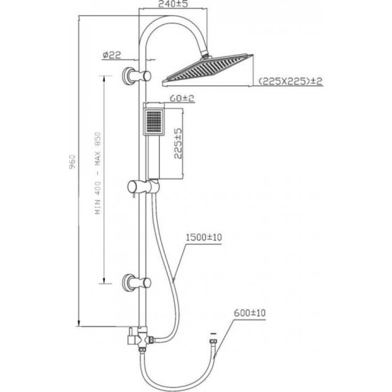 Invena Deszczownia Florina chrom kod AU-30-001-Q  