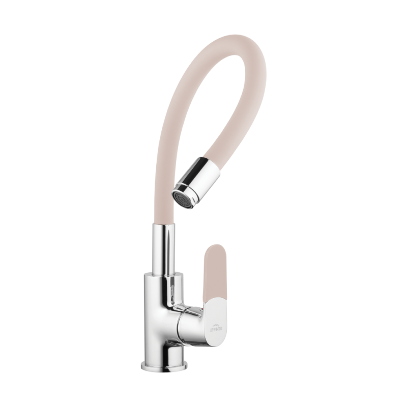 Invena Joga Bateria zlewozmywakowa z elastyczną wylewką Beż kod BZ-32-L03-C 