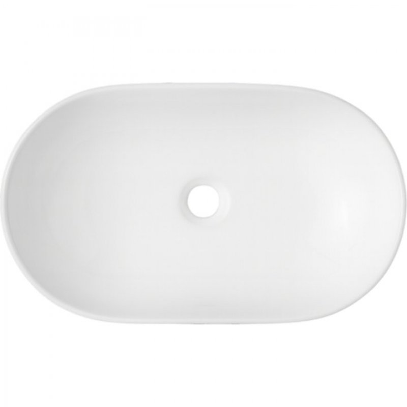 Invena Umywalka nablatowa Korfu 60 cm owalna biała Kod CE-34-001-C 