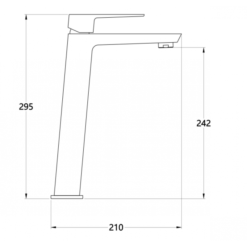 Invena Wysoka bateria umywalkowa Paros czarna kod BU-09-W04-A 