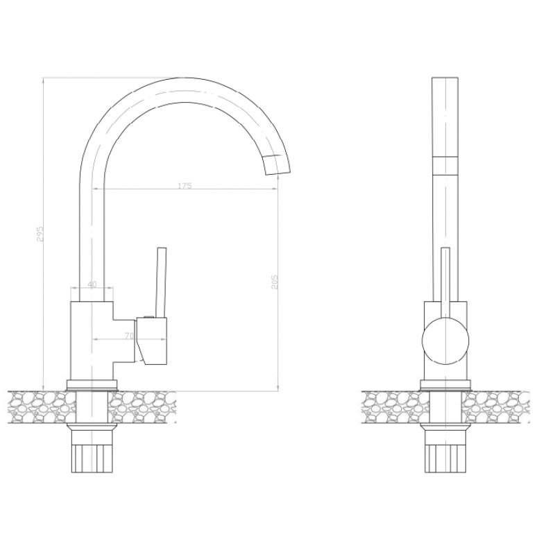 Invena Solo Bateria zlewozmywakowa chrom kod BZ-96-L01-S 