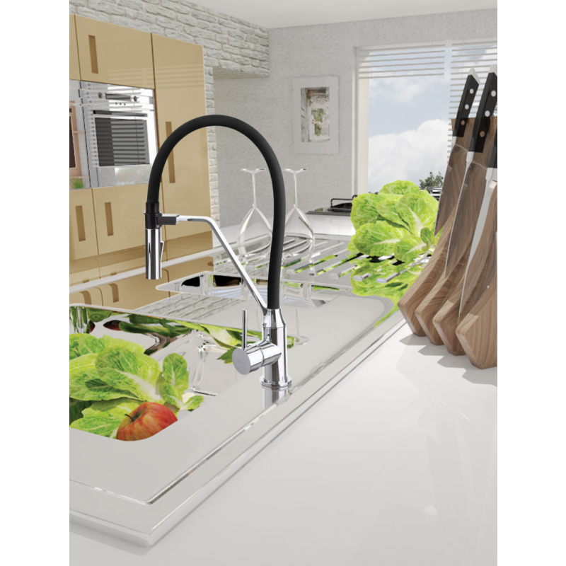Invena Terra Bateria zlewozmywakowa czarny kod BZ-54-L04-D 