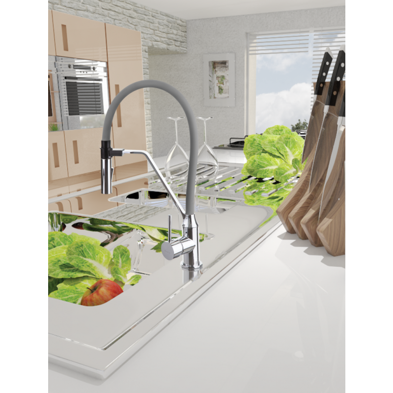 Invena Terra Bateria zlewozmywakowa Szary kod BZ-54-L05-D 