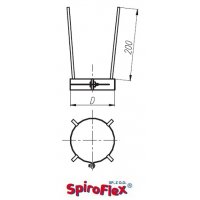 Spiroflex Obejma dystansowa fi 60/100 SX-TD60/100OBD
