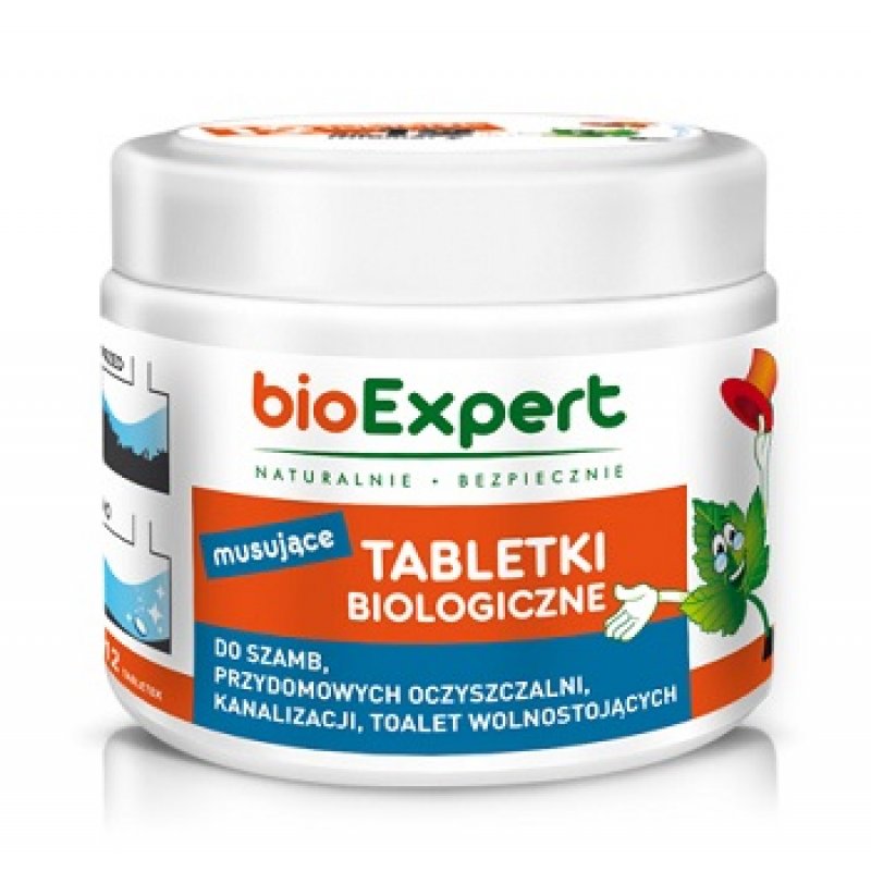 BIOEXPERT BIO Tabletki biologiczne do szamb i oczyszczalni, 12 szt. Kod: D3-001-0012-01-PL