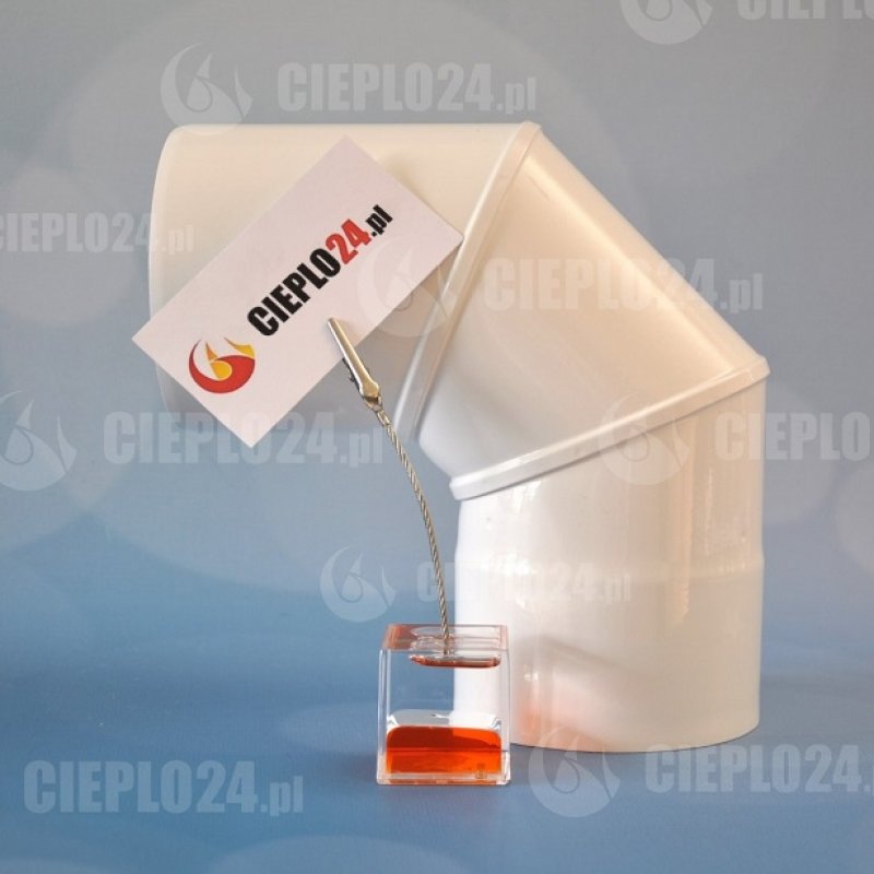 Spiroflex zestaw kominowy biały Termet 60/100 wyrzut boczny z kolanem do kotłów kondensacyjnych SX-TD60/100PAKBDD-B-PAKIET 